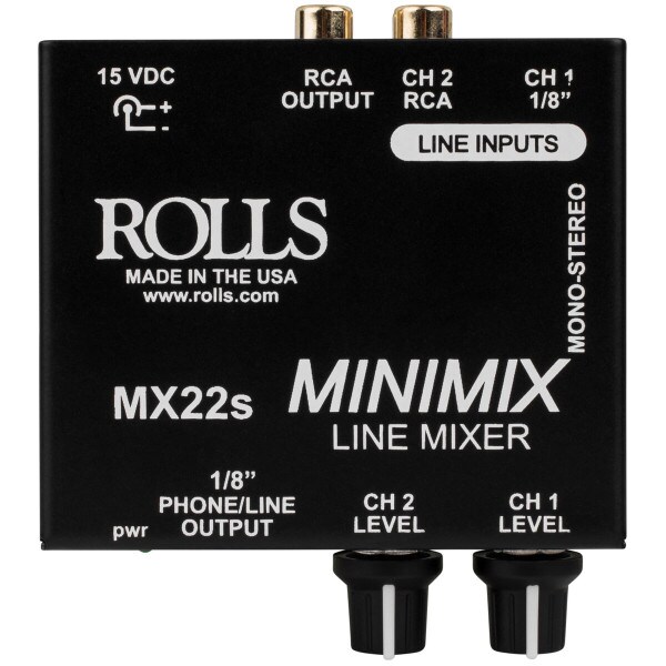 Main product image for Rolls MX22s MiniMix 2 Channel 3.5mm and RCA Mini L 245-1086